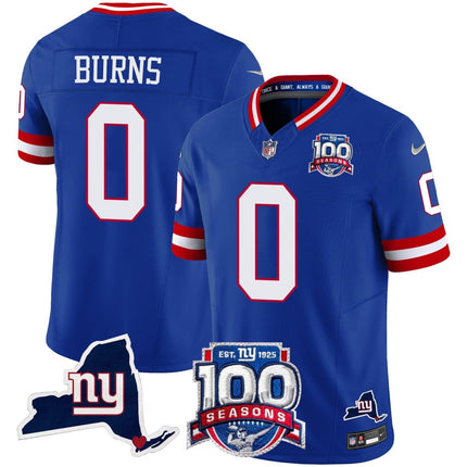 Women's New York Giants 100th Season & State Patch Vapor Limited Jersey - All Stitched NYG_KDZ - KINDOZY