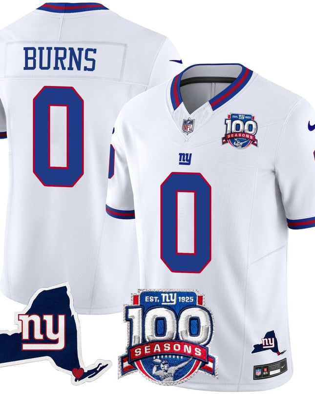 Women's New York Giants 100th Season & State Patch Vapor Limited Jersey - All Stitched NYG_KDZ - KINDOZY