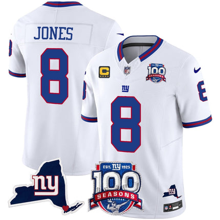 Women's New York Giants 100th Season & State Patch Vapor Limited Jersey - All Stitched NYG_KDZ - KINDOZY