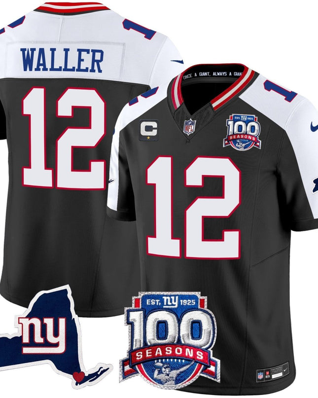 Women's New York Giants 100th Season & State Patch Vapor Limited Jersey - All Stitched NYG_KDZ - KINDOZY