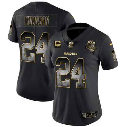 Women's Raiders Gold Arch Smoke Vapor Jersey - All Stitched LVRAI_KDZ - KINDOZY