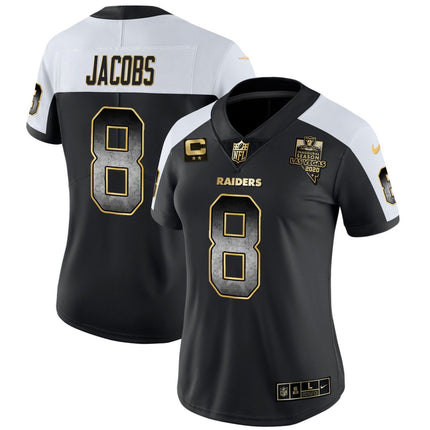 Women's Raiders Gold Arch Smoke Vapor Jersey - All Stitched LVRAI_KDZ - KINDOZY