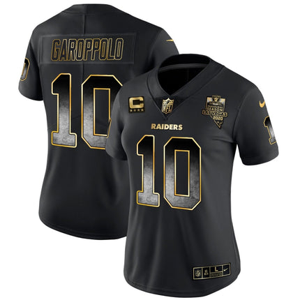 Women's Raiders Gold Arch Smoke Vapor Jersey - All Stitched LVRAI_KDZ - KINDOZY