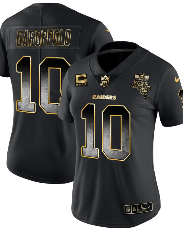 Women's Raiders Gold Arch Smoke Vapor Jersey - All Stitched LVRAI_KDZ - KINDOZY