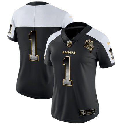 Women's Raiders Gold Arch Smoke Vapor Jersey - All Stitched LVRAI_KDZ - KINDOZY