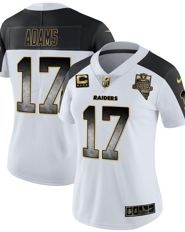 Women's Raiders Gold Arch Smoke Vapor Jersey - All Stitched LVRAI_KDZ - KINDOZY