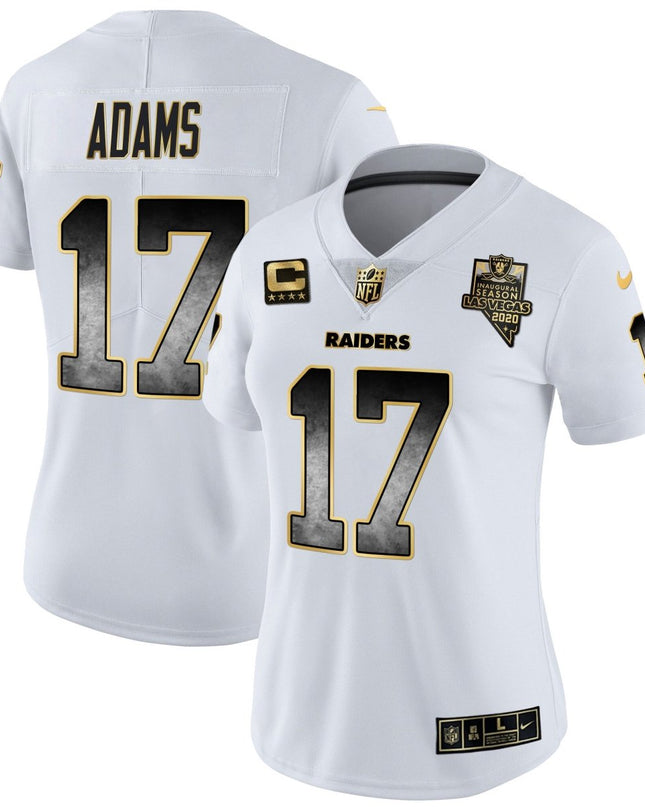 Women's Raiders Gold Arch Smoke Vapor Jersey - All Stitched LVRAI_KDZ - KINDOZY