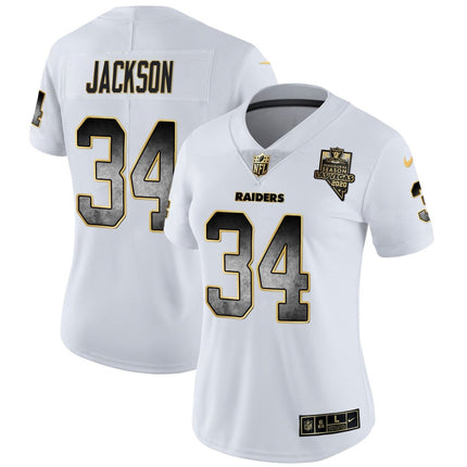 Women's Raiders Gold Arch Smoke Vapor Jersey - All Stitched LVRAI_KDZ - KINDOZY