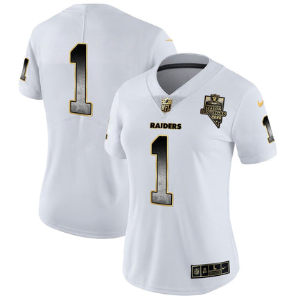 Women's Raiders Gold Arch Smoke Vapor Jersey - All Stitched LVRAI_KDZ - KINDOZY