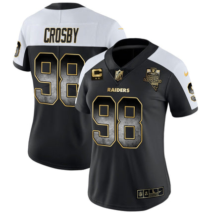 Women's Raiders Gold Arch Smoke Vapor Jersey - All Stitched LVRAI_KDZ - KINDOZY