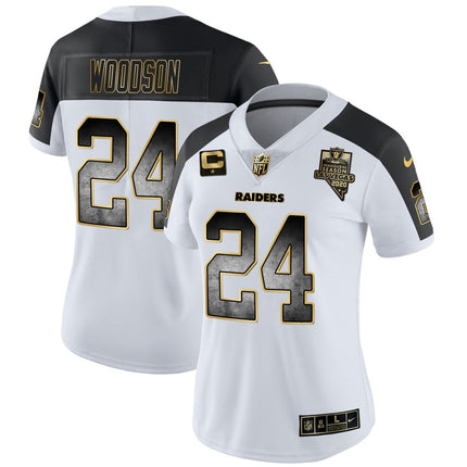 Women's Raiders Gold Arch Smoke Vapor Jersey - All Stitched LVRAI_KDZ - KINDOZY