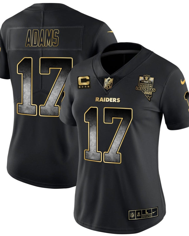 Women's Raiders Gold Arch Smoke Vapor Jersey - All Stitched LVRAI_KDZ - KINDOZY
