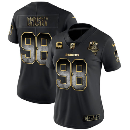 Women's Raiders Gold Arch Smoke Vapor Jersey - All Stitched LVRAI_KDZ - KINDOZY