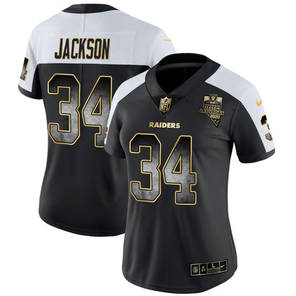 Women's Raiders Gold Arch Smoke Vapor Jersey - All Stitched LVRAI_KDZ - KINDOZY