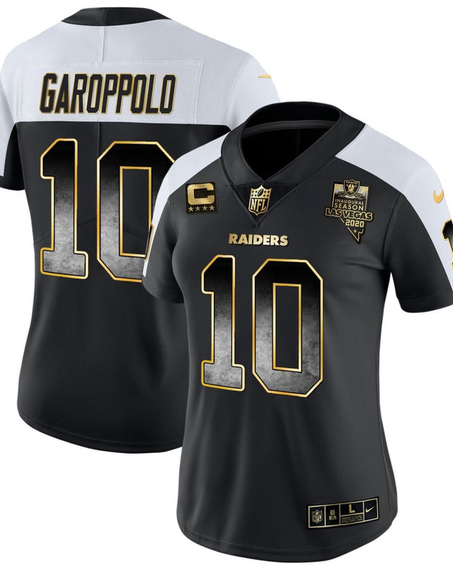 Women's Raiders Gold Arch Smoke Vapor Jersey - All Stitched LVRAI_KDZ - KINDOZY