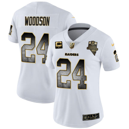 Women's Raiders Gold Arch Smoke Vapor Jersey - All Stitched LVRAI_KDZ - KINDOZY