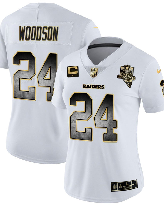 Women's Raiders Gold Arch Smoke Vapor Jersey - All Stitched LVRAI_KDZ - KINDOZY