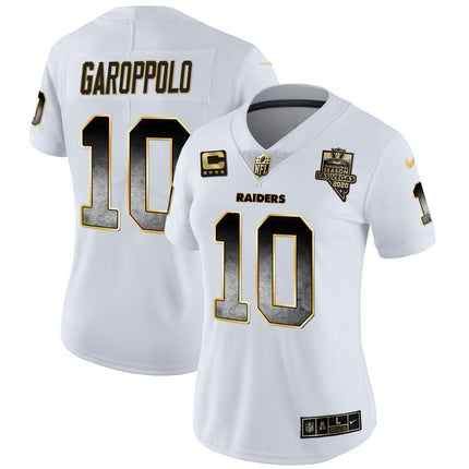 Women's Raiders Gold Arch Smoke Vapor Jersey - All Stitched LVRAI_KDZ - KINDOZY