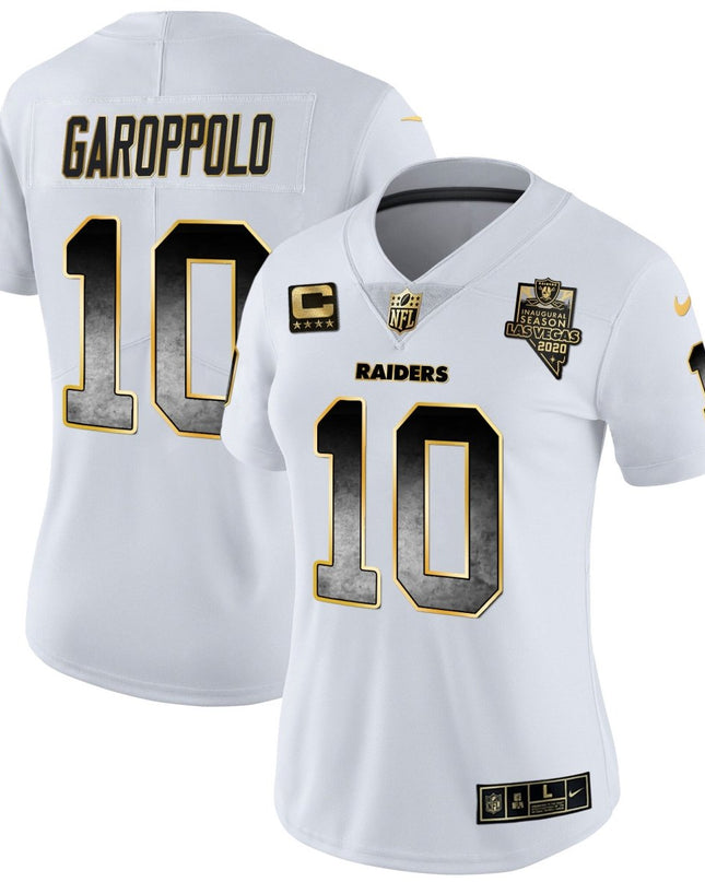 Women's Raiders Gold Arch Smoke Vapor Jersey - All Stitched LVRAI_KDZ - KINDOZY