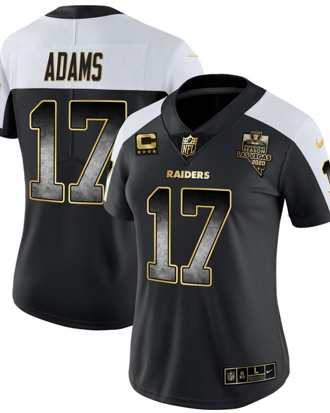 Women's Raiders Gold Arch Smoke Vapor Jersey - All Stitched LVRAI_KDZ - KINDOZY