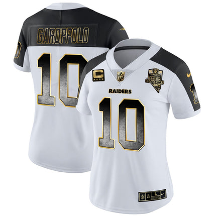 Women's Raiders Gold Arch Smoke Vapor Jersey - All Stitched LVRAI_KDZ - KINDOZY