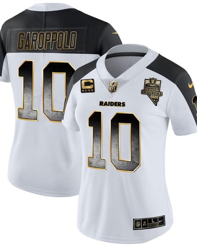 Women's Raiders Gold Arch Smoke Vapor Jersey - All Stitched LVRAI_KDZ - KINDOZY