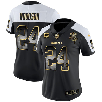Women's Raiders Gold Arch Smoke Vapor Jersey - All Stitched LVRAI_KDZ - KINDOZY