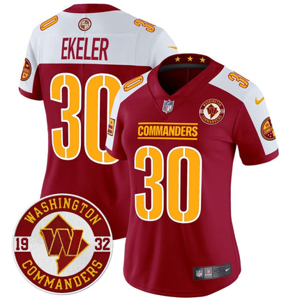 Women's Washington Commanders 2024 Vapor Limited Jersey - Est. 1932 Patch - All Stitched WASCOM_KDZ - KINDOZY