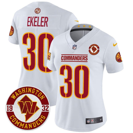 Women's Washington Commanders 2024 Vapor Limited Jersey - Est. 1932 Patch - All Stitched WASCOM_KDZ - KINDOZY