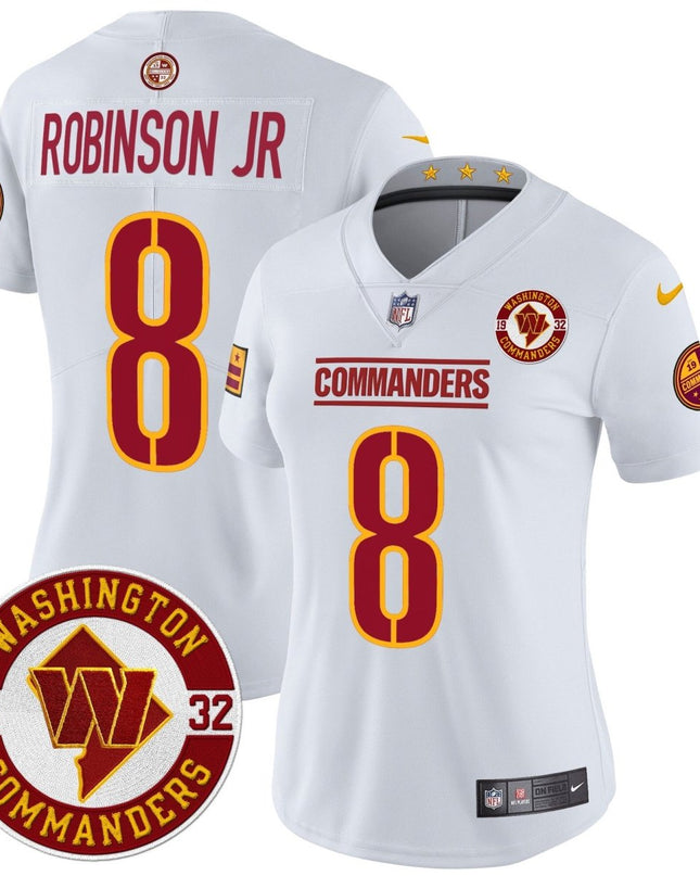 Women's Washington Commanders 2024 Vapor Limited Jersey - Est. 1932 Patch - All Stitched WASCOM_KDZ - KINDOZY