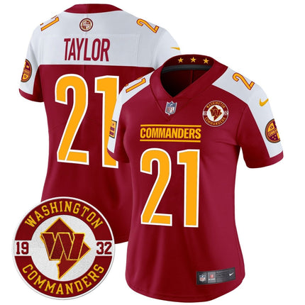 Women's Washington Commanders 2024 Vapor Limited Jersey - Est. 1932 Patch - All Stitched WASCOM_KDZ - KINDOZY