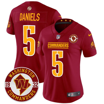 Women's Washington Commanders 2024 Vapor Limited Jersey - Est. 1932 Patch - All Stitched WASCOM_KDZ - KINDOZY