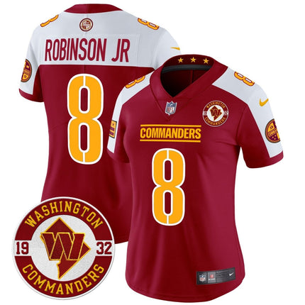 Women's Washington Commanders 2024 Vapor Limited Jersey - Est. 1932 Patch - All Stitched WASCOM_KDZ - KINDOZY