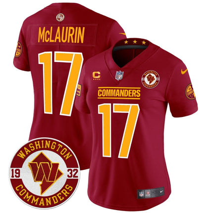 Women's Washington Commanders 2024 Vapor Limited Jersey - Est. 1932 Patch - All Stitched WASCOM_KDZ - KINDOZY