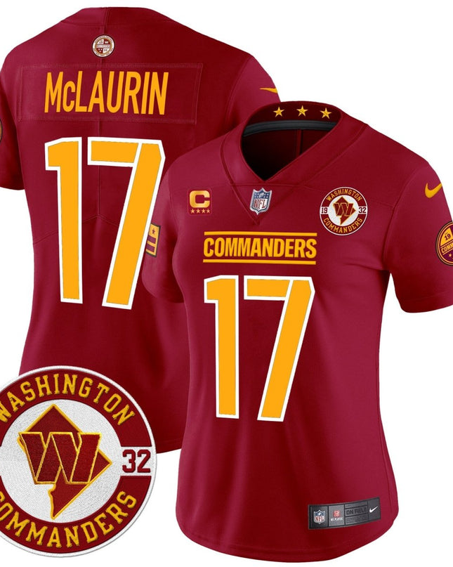 Women's Washington Commanders 2024 Vapor Limited Jersey - Est. 1932 Patch - All Stitched WASCOM_KDZ - KINDOZY
