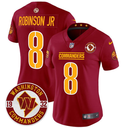 Women's Washington Commanders 2024 Vapor Limited Jersey - Est. 1932 Patch - All Stitched WASCOM_KDZ - KINDOZY