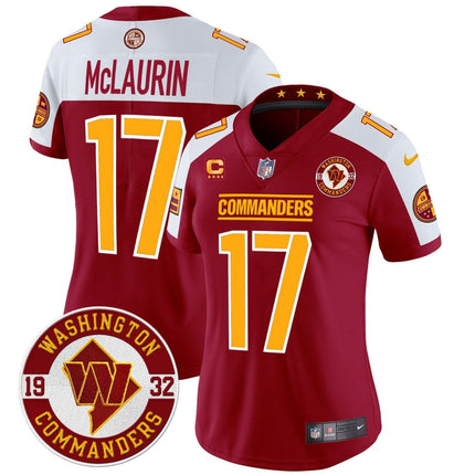 Women's Washington Commanders 2024 Vapor Limited Jersey - Est. 1932 Patch - All Stitched WASCOM_KDZ - KINDOZY