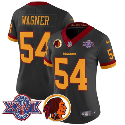 Women's Washington Redskins Throwback 1992 Super Bowl XXVI Patch Vapor Limited Jersey V2 - All Stitched - KINDOZY