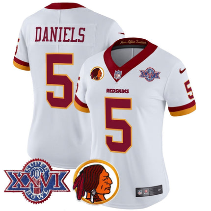 Women's Washington Redskins Throwback 1992 Super Bowl XXVI Patch Vapor Limited Jersey V2 - All Stitched - KINDOZY