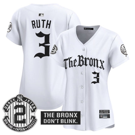 Women's Yankees 'The Bronx - Gothic Ink Drop Edition' Vapor Premier Limited Jersey - All Stitched - KINDOZY