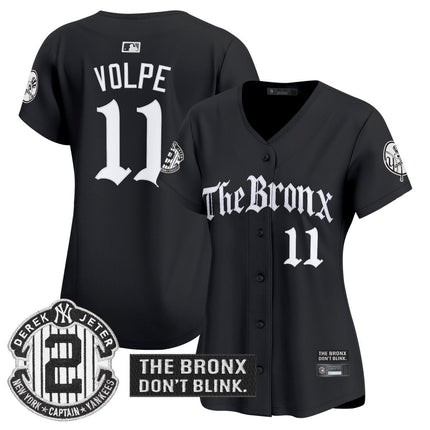 Women's Yankees 'The Bronx - Gothic Ink Drop Edition' Vapor Premier Limited Jersey - All Stitched - KINDOZY
