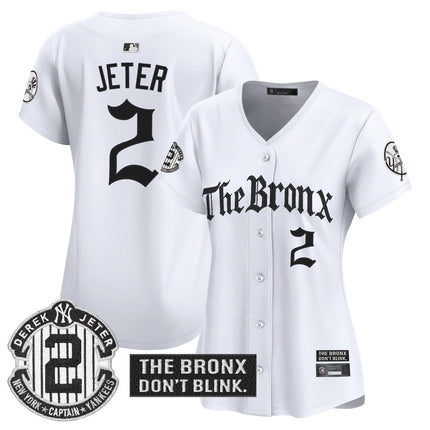 Women's Yankees 'The Bronx - Gothic Ink Drop Edition' Vapor Premier Limited Jersey - All Stitched - KINDOZY
