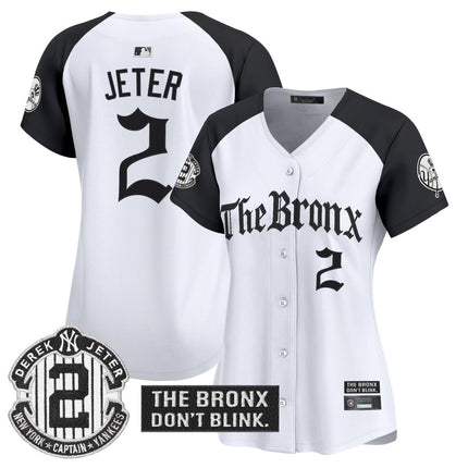 Women's Yankees 'The Bronx - Gothic Ink Drop Edition' Vapor Premier Limited Jersey - All Stitched - KINDOZY