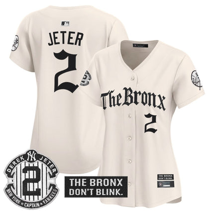 Women's Yankees 'The Bronx - Gothic Ink Drop Edition' Vapor Premier Limited Jersey - All Stitched - KINDOZY