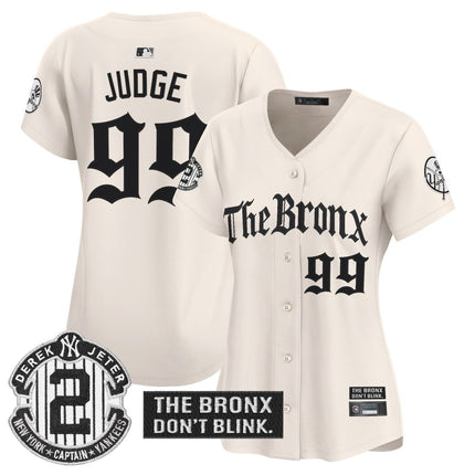 Women's Yankees 'The Bronx - Gothic Ink Drop Edition' Vapor Premier Limited Jersey - All Stitched - KINDOZY