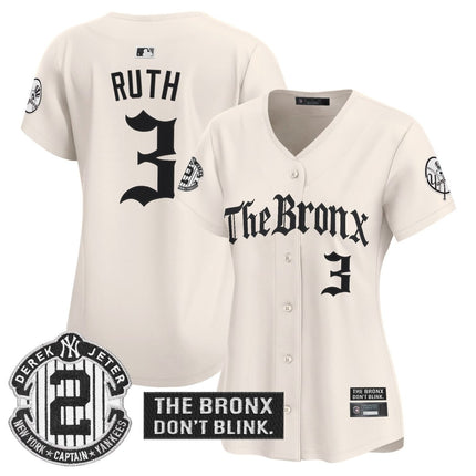 Women's Yankees 'The Bronx - Gothic Ink Drop Edition' Vapor Premier Limited Jersey - All Stitched - KINDOZY