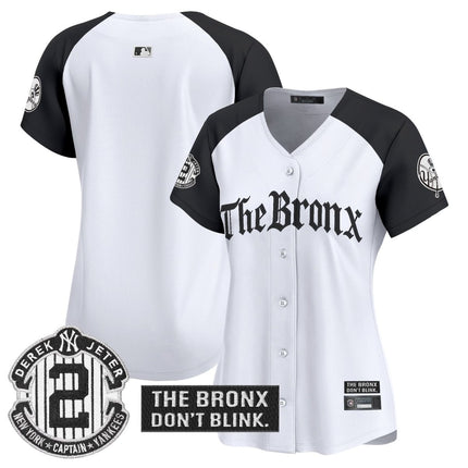 Women's Yankees 'The Bronx - Gothic Ink Drop Edition' Vapor Premier Limited Jersey - All Stitched - KINDOZY