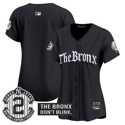 Women's Yankees 'The Bronx - Gothic Ink Drop Edition' Vapor Premier Limited Jersey - All Stitched - KINDOZY