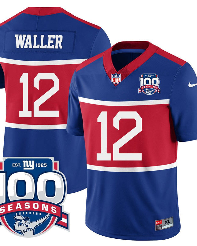 Youth's New York Giants "Century Red' 100TH Season Commemorative Jersey TLA - All Stitched NYG_KDZ - KINDOZY
